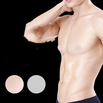 

Wholesale breast form Men's Disposable Breast Patches Sports Invisible Anti-Bump Breathable nipple cover Breast Patches