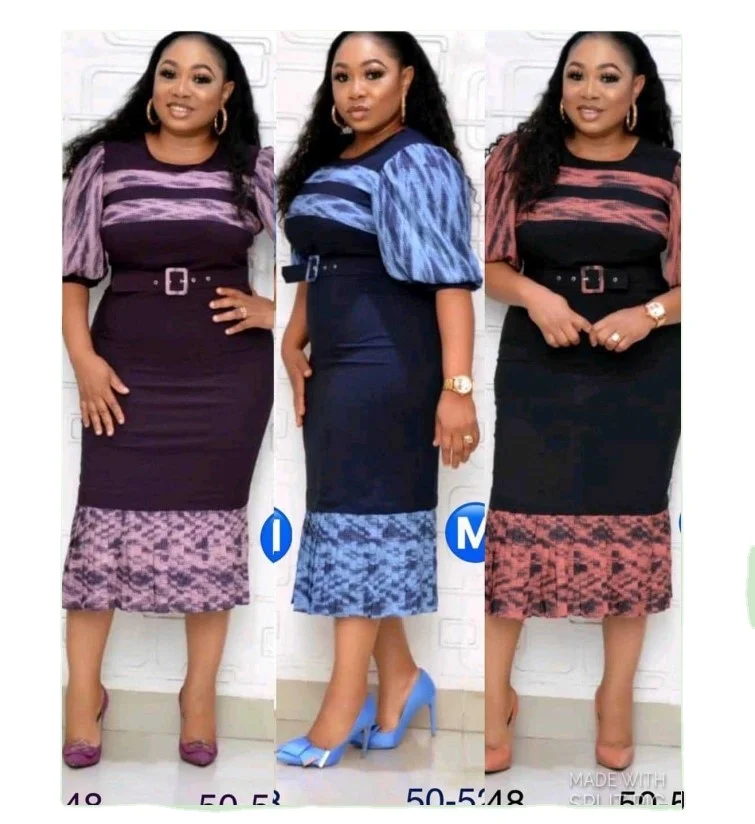 

African women's Lace high quality beautiful causal office dresses, As showed