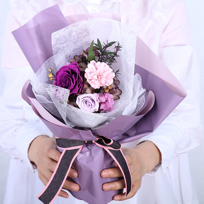 

New Design Gift Box Valentine's Day Gift Flower Bouquet Preserved Flower Bouquet Of Flowers