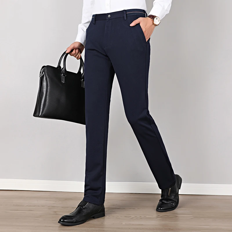 

Wholesale New Arrival Good Quality Men's Comfortable Pants Men Formal Trousers Classic Business Pantalons, Black, blue, gray