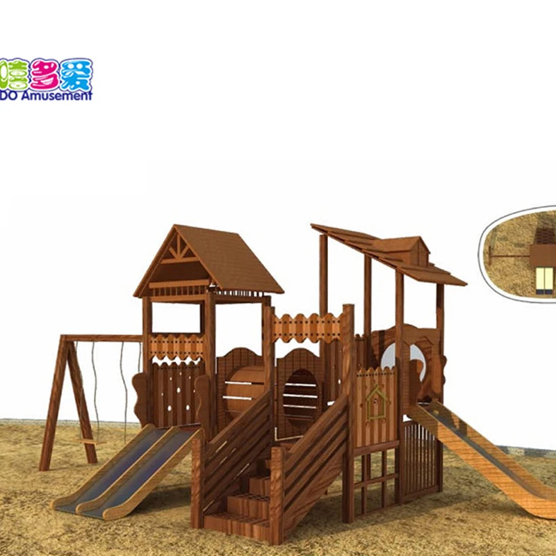 swing and climbing frame set