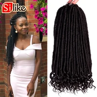 

Silike Faux Locs curly Crochet Braids 14 18 Inch Soft Natural Synthetic Hair Extension 24 Stands/Pack Goddess Faux Locks Hair