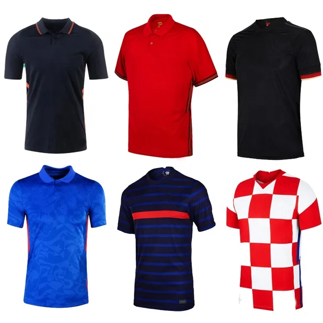 

2021 EURO soccer jersey cheap thailand quality men football uniforms big size T shirt