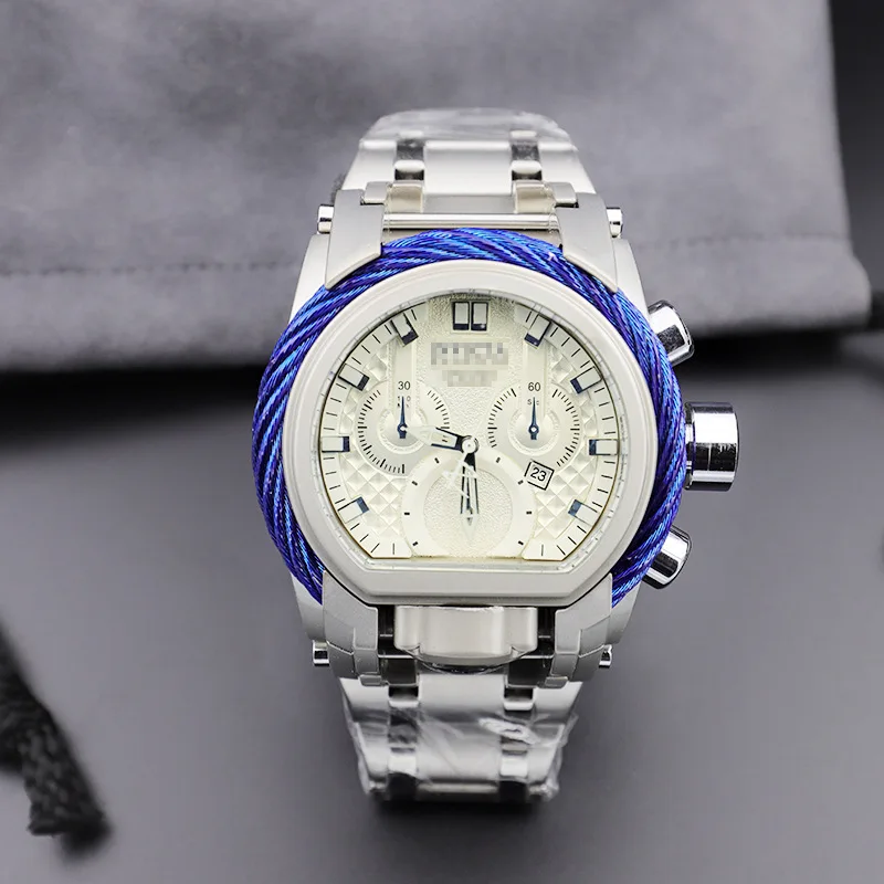 

High Quality Fashion Luxury Watch Stainless Steel Men's Quartz Analog Wrist Watch
