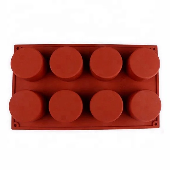 

8 Holes Round Silicone Cake Mold 3D Handmade Cupcake Jelly Cookie Mini Muffin Soap Maker DIY Baking Tools, As shown