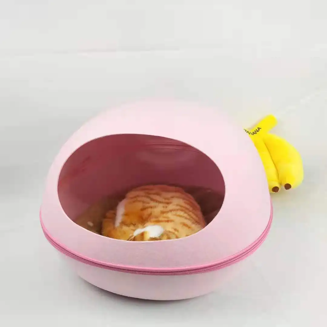 

hot sale animal cage pet bed Premium Felt Cat Bed cat bag cat house bed, Yellow