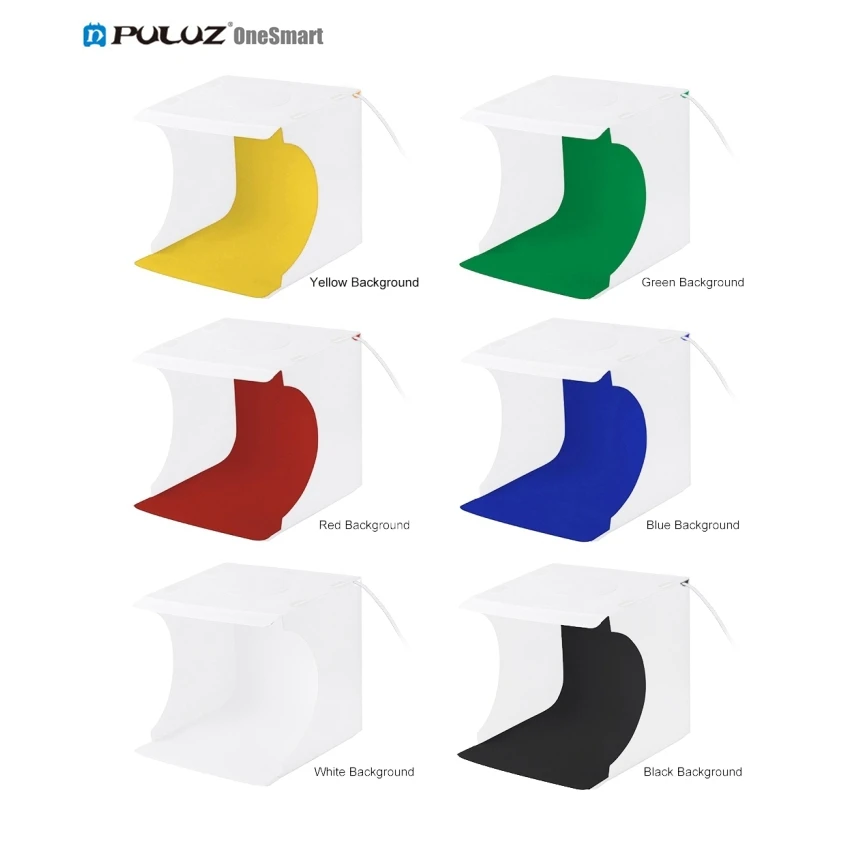 

Amazon amazon Mini PULUZ 20cm 550LM LED lightbox Table Top Softbox portable product photograph foto studio light box estudio