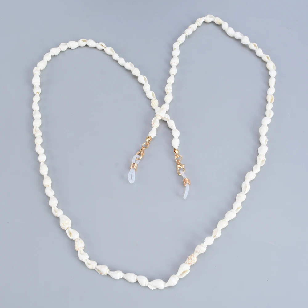 

#23 Fashion Shell Sunglasses Chain Dainty White Shell Glasses Chain, As picture