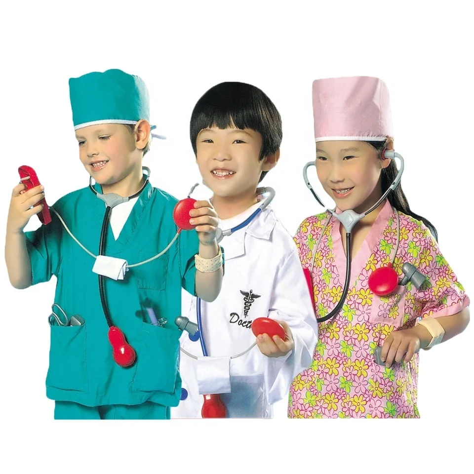 

Carnival Cosplay Career Surgeon Gown Costume For Boys Halloween Occupational Uniform Doctor and Nurse Kids Party Costume