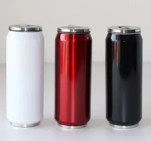 Image of Wholesale Sublimation blanks stainless steel cola can shape vacuum cola bottle