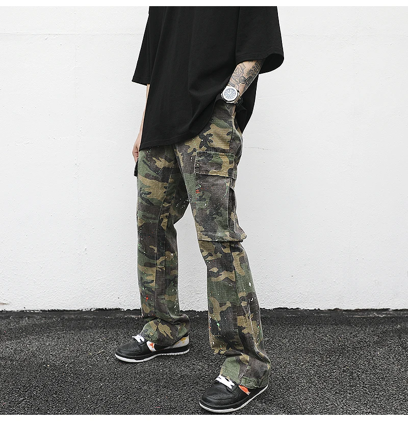 camo cargo jeans men