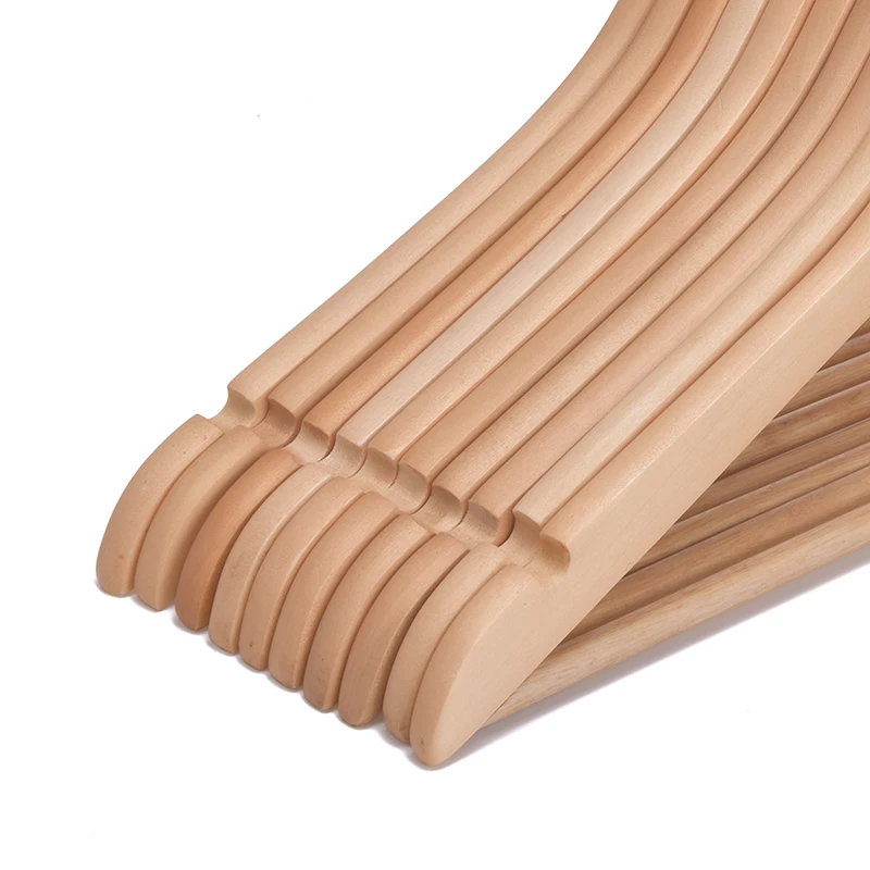 Manufacturer wholesale high quality custom wooden clothes hanger hangers
