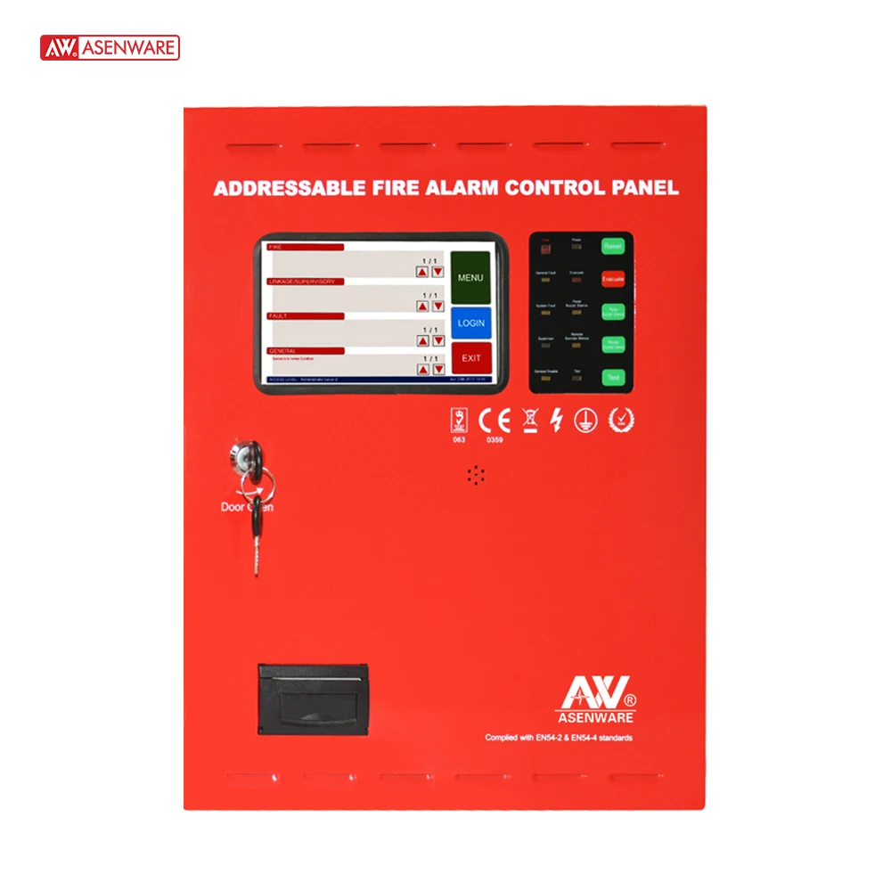
Hot 1/2/3/4/5/6/7/8 loop addressable fire alarm panel system 