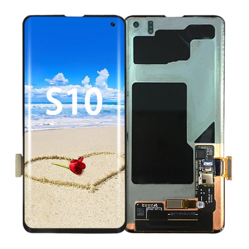 

Flexible OLED Screen Wholesale Mobile Phone LCD for Samsung Galaxy S10 Smartphone Original, Black/white