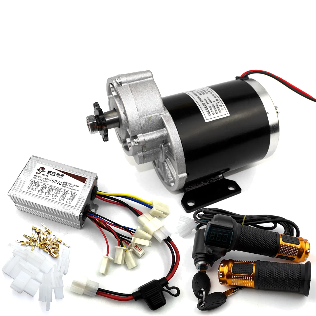 

48V 600W Electric Tricycle Motor Kit Electric Rickshaw Motor Set Electric Three-wheeled Vehicle Geared Engine Kit, Black
