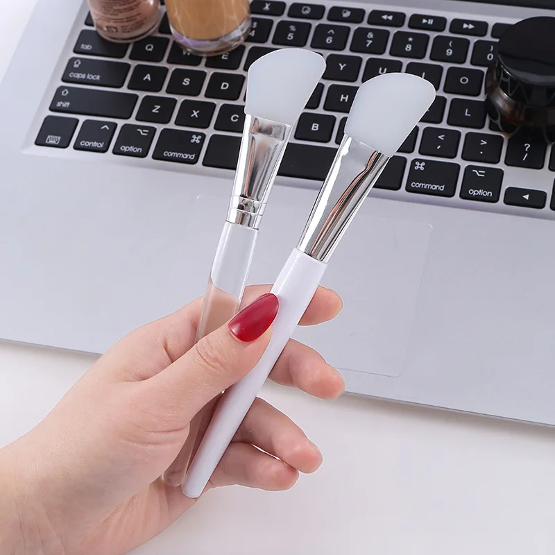 

Facial beauty tools application cosmetic white soft head mud mask brush silicone DIY mask applicator brush, Color