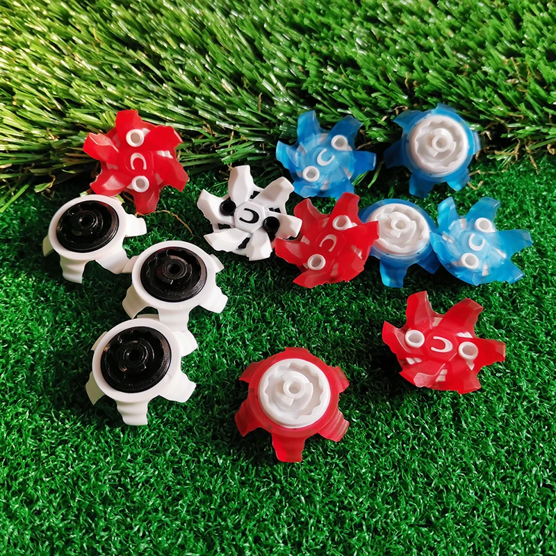 

In Stock Factory Price Golf Shoes Spike Receptacle Soft Spikes Red golf nail, Red/white