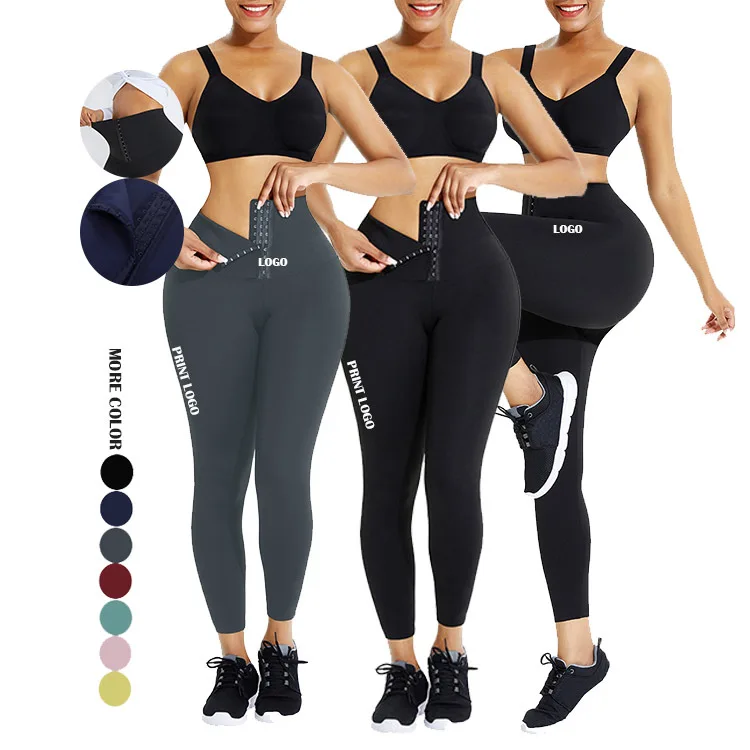 

LULU Gym Sports Slimming Body Shaper Waist Trainer Gym Fitness Sets High Wsaist Butt Lift Yoga Pant leggings for womens leggings