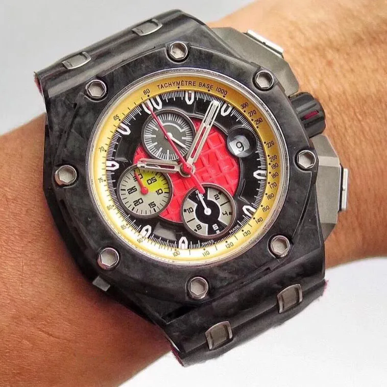 

Oak 3126 movement Three-dimensional dial Carbon fiber bezel titanium case mechanical watch