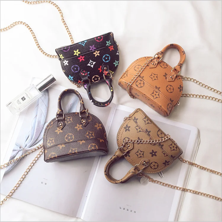 

The new 2020 fashion classic print kids purse mini handbag