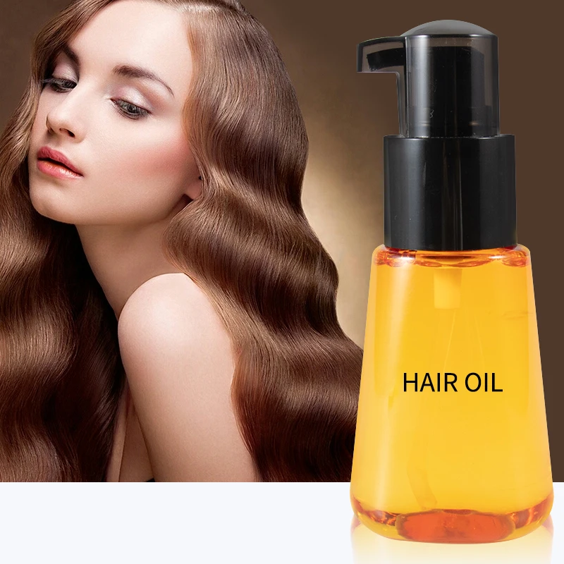 

High Quality organic morocco argan oil serum Protect hair oil smoothing hair treatment, Yellow