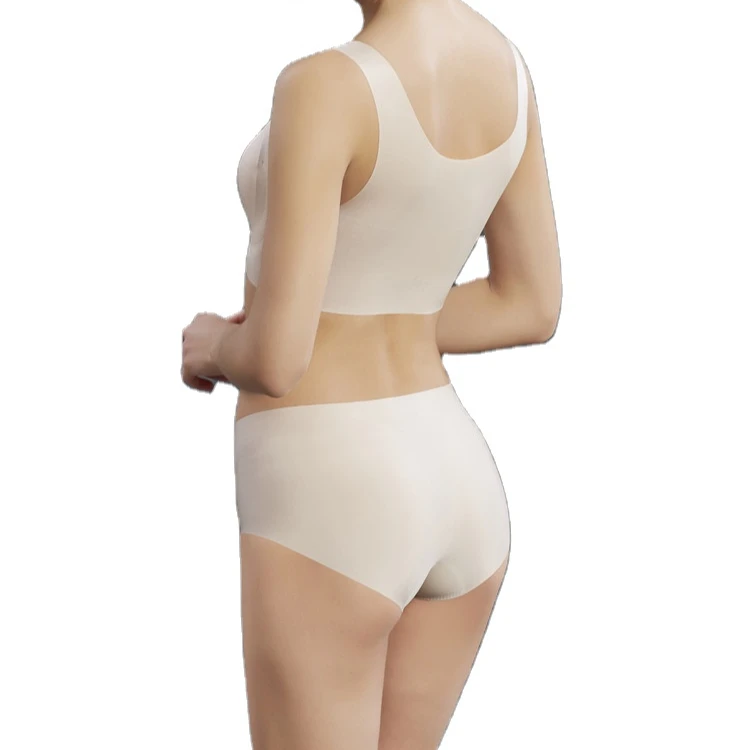 
White Black Beige Combined with free-cut fabric 59.6% nylon 40.4% elastane seamless bra 