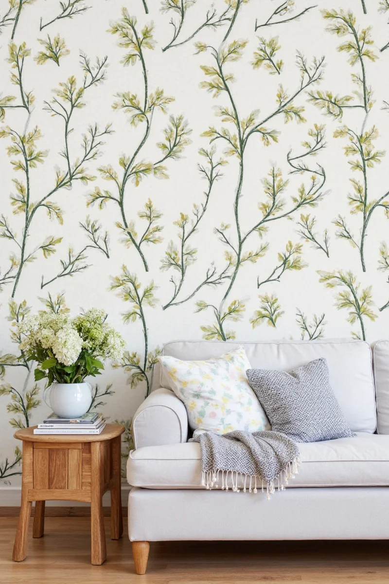 Storybook mural wallpaper featuring fairy tale characters