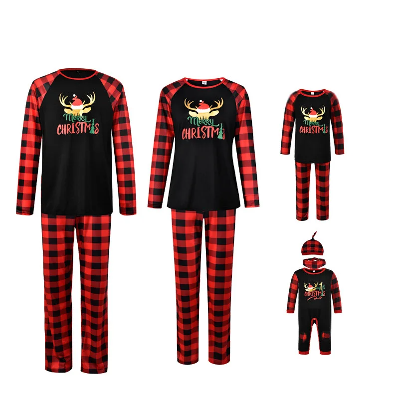 

Wholesale Winter New Designer Women Men Kids Baby Custom Print Family Christmas Pajamas sets, Customized color