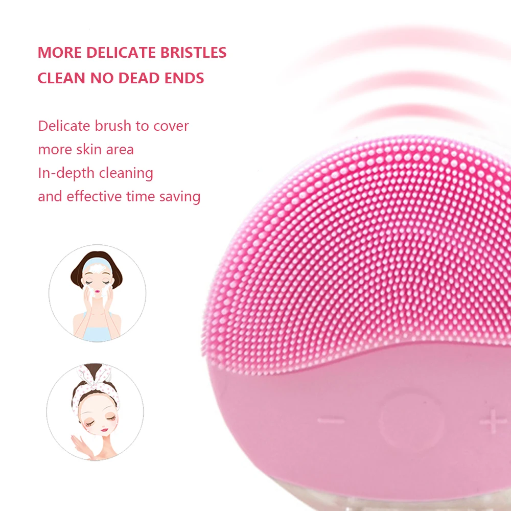 
Ultrasonic Vibration Mini USB Electric Face Facial Cleansing Brush 