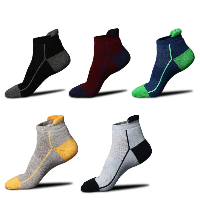 

Towel cushioned sole black custom seamless sneaker ankle socks for men