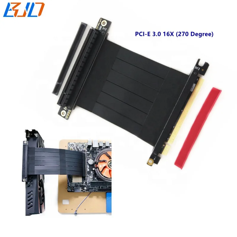 

PCI-E 3.0 16X to PCIe X16 GPU Extender Riser Card Extension Cable (270 Degree PCIe 16X Slot) Graphics Card 1080Ti 2080Ti