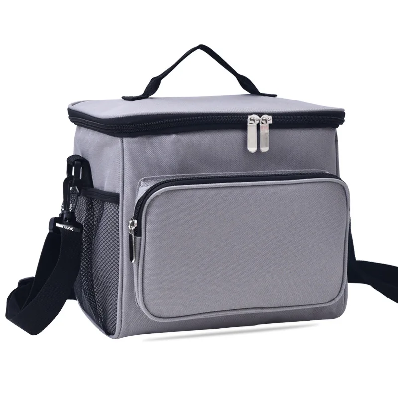 

New Reusable chilled Oxford Cloth Hand Bill Of Lading Shoulder Bento Bag Outdoor Picnic Bag Insulation Bag Lunch Tote Box, 7 colors