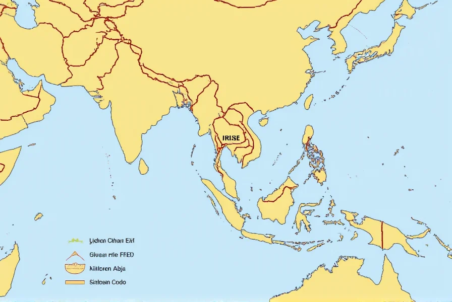 Historical trade routes showing ginger movement from Southeast Asia to European markets