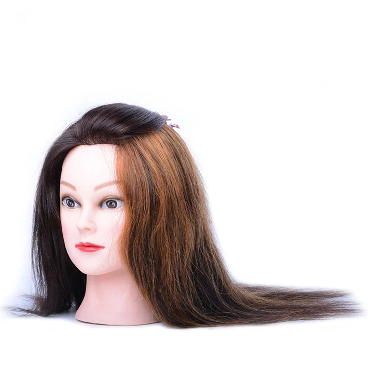 

16 inches Hairdressing Training Doll Practice Real Human Hair Dummy training head mannequin