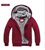 2019 Custom Logo Printing Sweatshirt Men Full-zip Sherpa Lined Hoodie Thick Lined Thermal Sweatshirts
