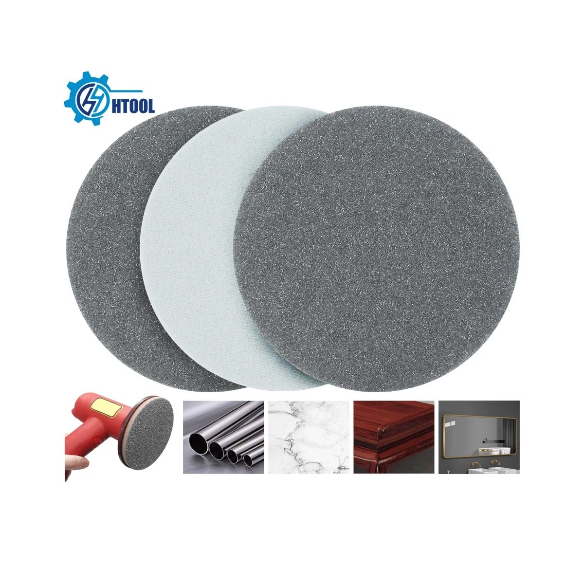 

Factory Price Quick Change Steel Wool Sponge Polishing Pads Steel Wire Abrasive Disc Nylon Backing