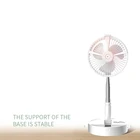 Microprocessor rechargeable battery operated floor fan quiet electric stand folding and portable in low price