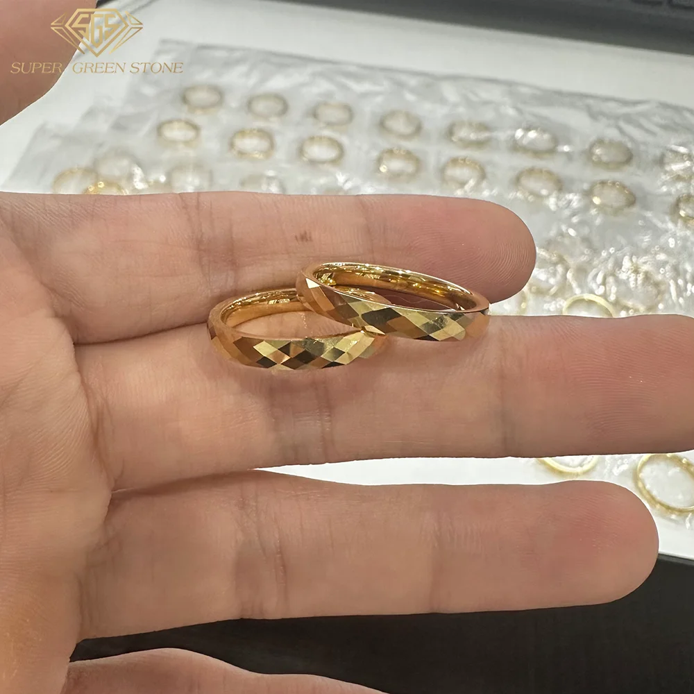 

Wholesale Gold Plated Jewelry Ring Simple Style 18K Gold Plated Rings Ceramic Jewelry Gold Filled Jewelry