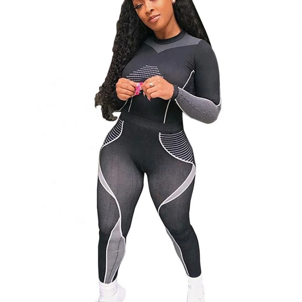 

2021 Winter Women Sexy Gym Workout Custom Leggings And Top With Logo