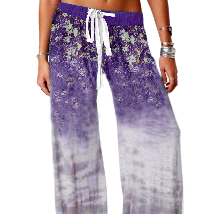 

2021 USA Exquisite Yoga Trousers Outdoor Leisure Printed Wide-Leg Pants For Women New Arrival Factory Wholesale Free Shipping, Gray/green/other