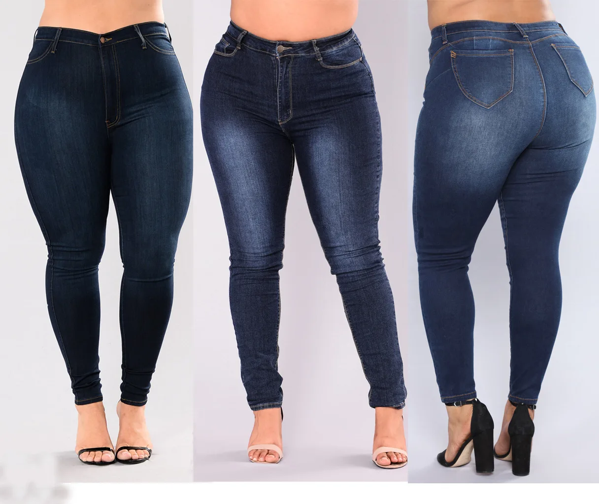 

Mordern lady fashionable zipper fly straight wholesale women jeans denim