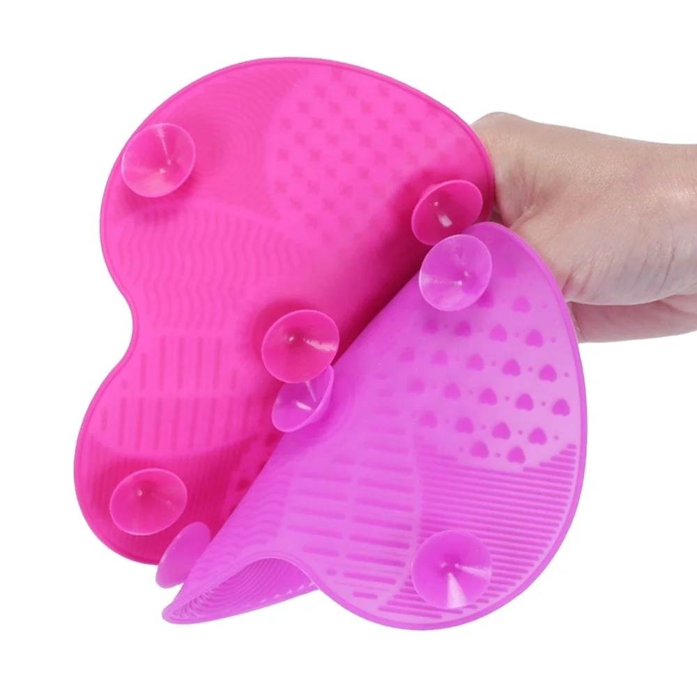 

Cosmetic Foundation Scrubber Board Pad Washing Gel Cleaning Mat Hand Tool Silicone Makeup Brush Cleaner