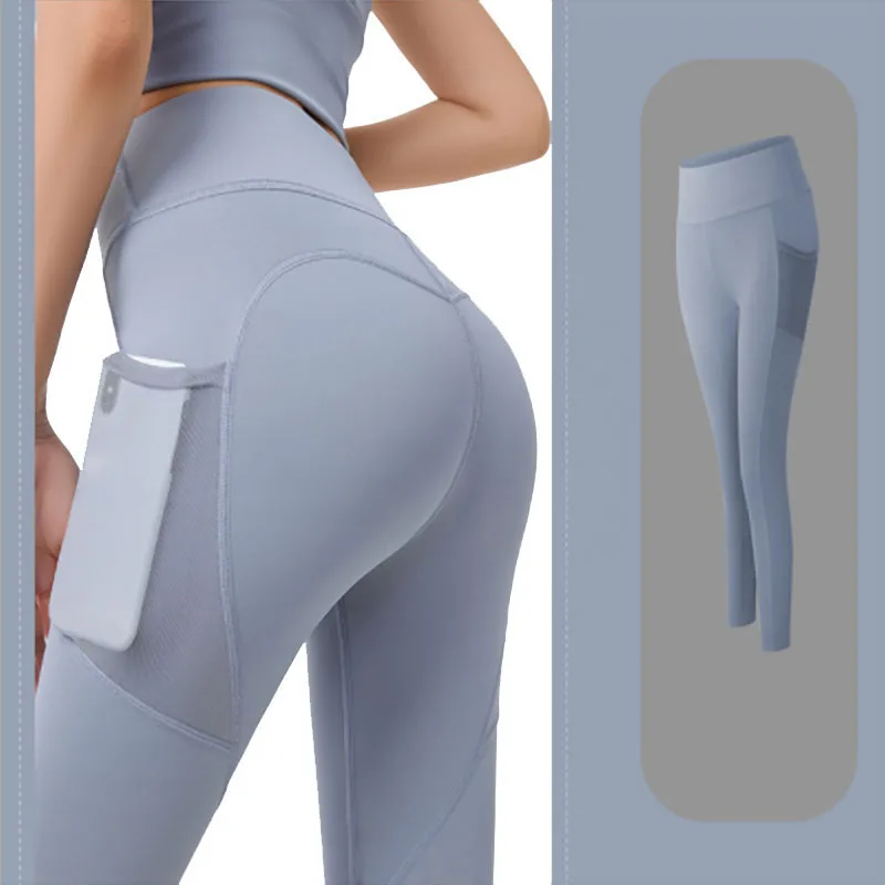 

Sport Workout Yoga Wear Latest High Waist Gym Fitness Leggings Woman Peach Buttocks Running Pocket High Waisted Yoga Pants