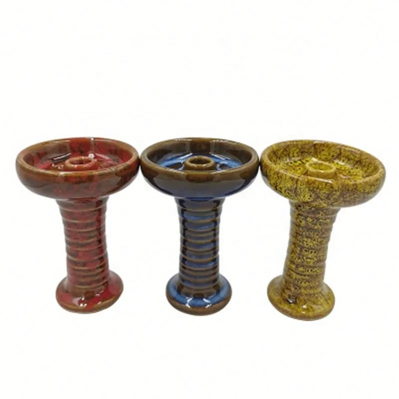 

Wholesale Ceramics Single Hole Hookah Bowl, Yellow/red/blue/green