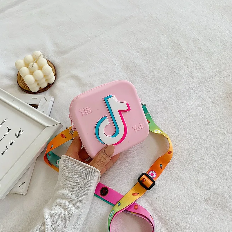 

Fashion Square Kids Cartoon Tik Tok Pattern Square Coin Purse, Customizable