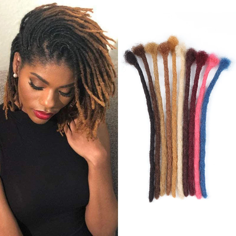 

VAST 100% real human hair dreadlock extensions full head handmade permanent loc extensions human hair with needle and comb