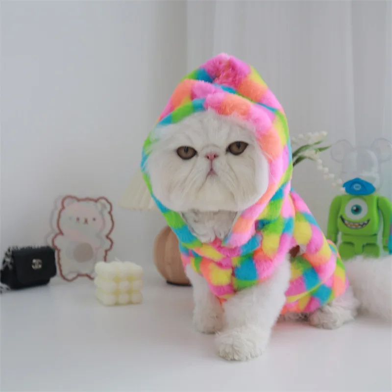 

Winter Warm Pet Dog Colorful Fur Gilet Clothes Jacket Coat Sweater For Small Medium Dogs French Bulldog Pug Apparel Dog Outfit