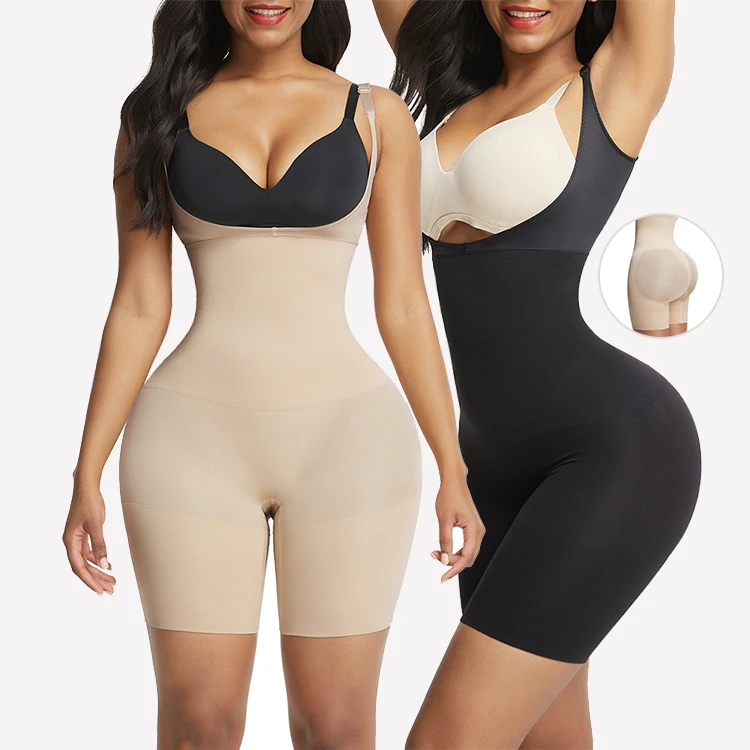

HEXIN 2021 Good Design High Waisted Seamless Tummy Control Butt Lifter Full Body Shaper Slimming Shapewear Shorts