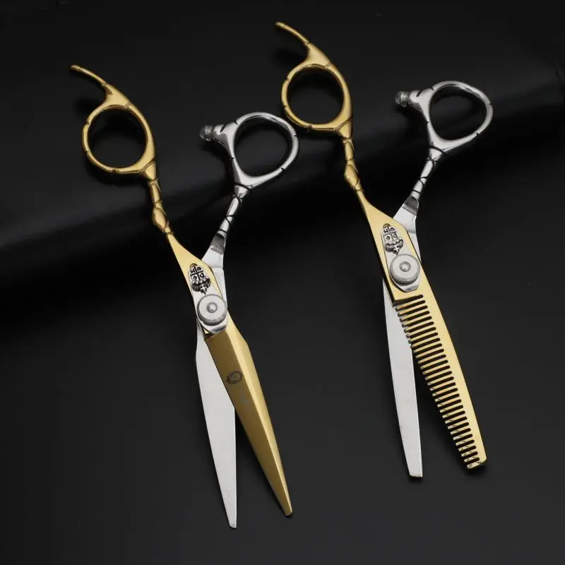 

Craze Artisan 4 6 9CR13 Japanese steel left hand custom scissors beauty barber shears set tijeras de barbero tesoura de barbeiro