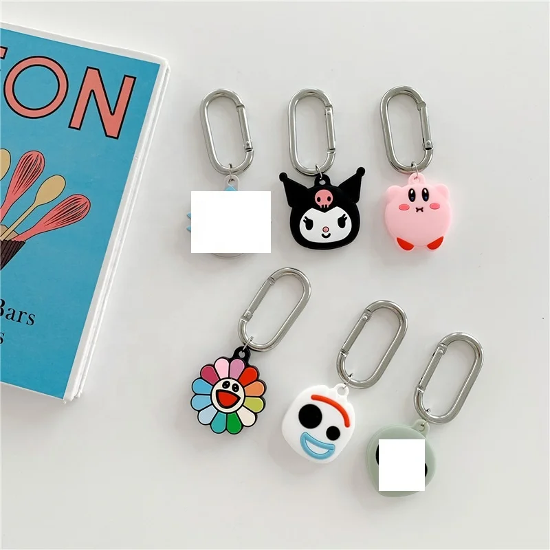 

free shipping Silicone cartoon Case for AirTag Finder Keychain Frozen Oalf Kirby Kuromi GPS tracking Cover